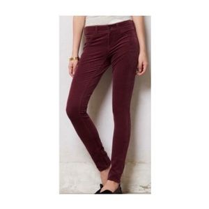 Anthropology Pilcro Plum/Purple Corduroy Fit Serif